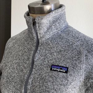 Patagonia heather grey zip up sweater